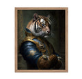 Poster Master Renaissance Animal Poster - Retro Funny Print - Gift for Artist, Friend - Aristocratic Tiger, Renaissance, Formal 