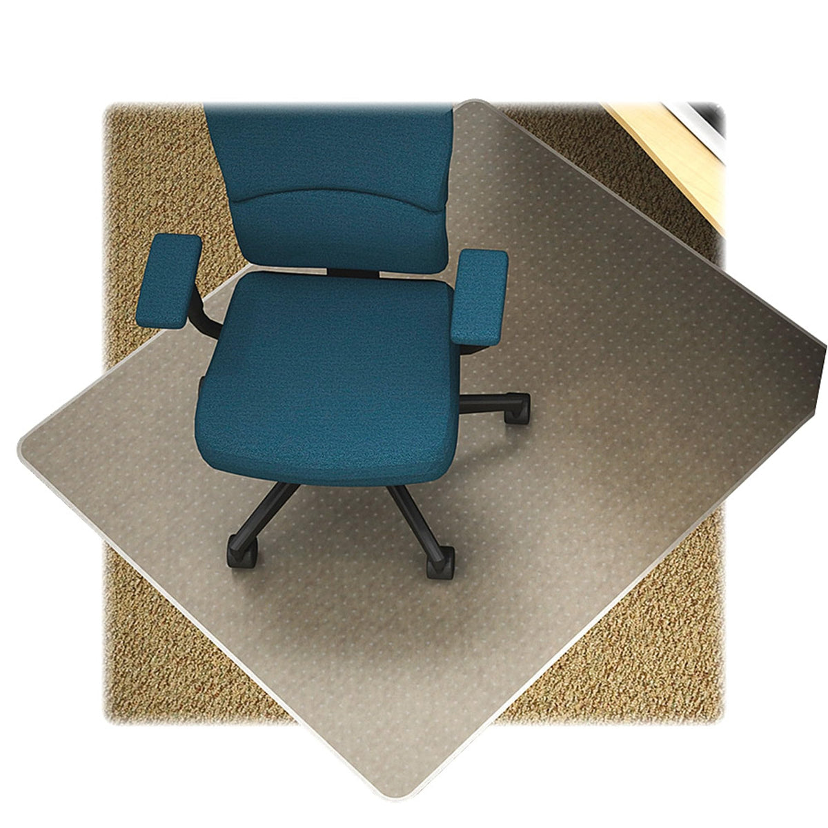 Lorell, LLR69160, Low Pile Rectangular Chairmat, 1 Each, Clear