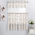 Interior Trends 3 Piece Kitchen Window Curtain Panel Tiers And Valance Set (36' Tiers Set, Bird Blossoms Coral)