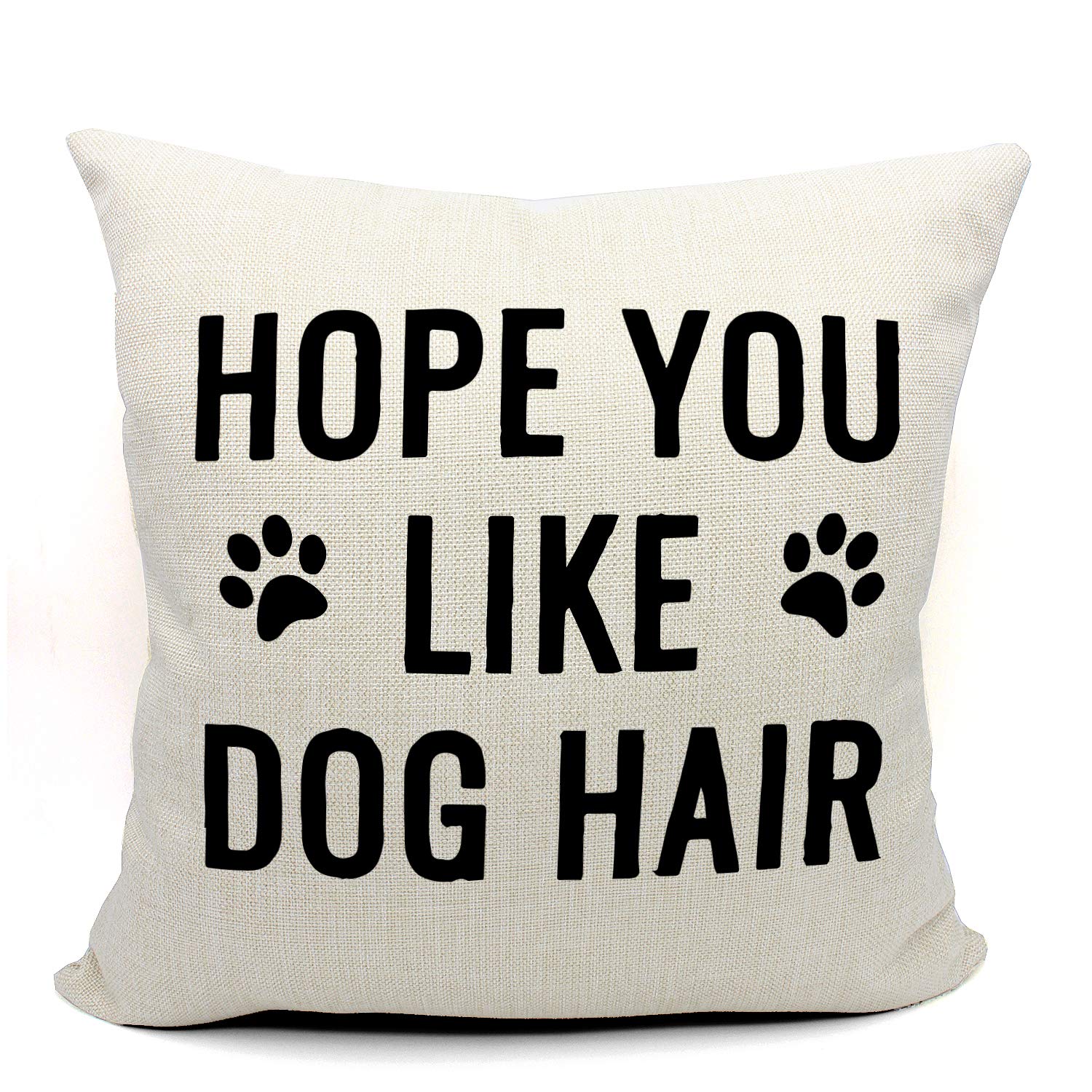 Mancheng-Zi Dog Throw Pillow,Funny Dog Decor Pillow Covers 18X18,Paw Print Pillow,Dog Room Decor,Dog Decorations For The Home,Do