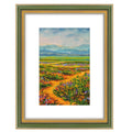 Golden State Art, 12x16 Ornate Picture Frame with White Mat for 8x12 Photo or Display 12x16 Print without Mat Color Green Gold (