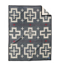 Pendleton San Miguel Warn Wool Patterned Throw Blanket, Grey, Twin Size