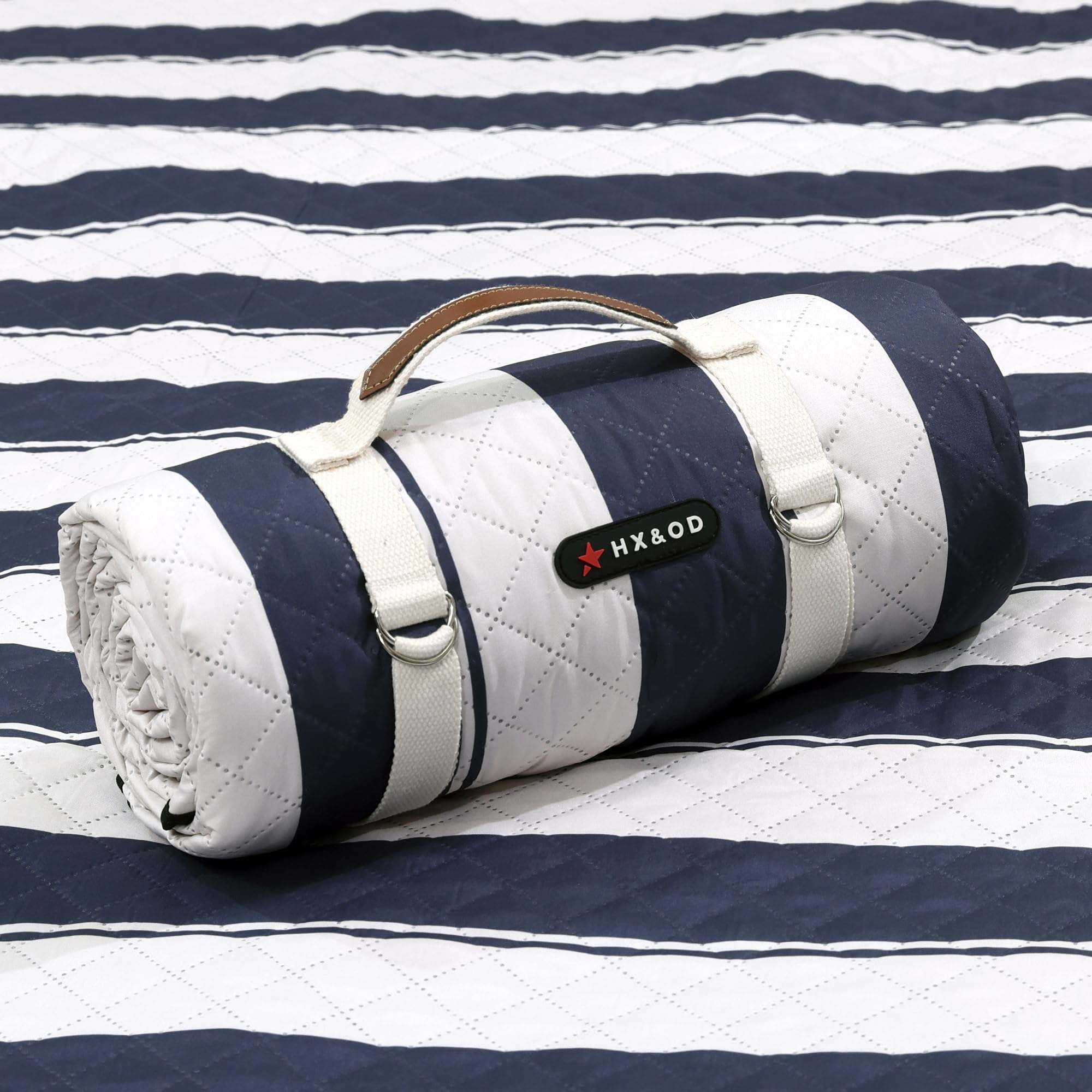 Hx&Od Outdoor Picnic Blanket Extra Large, 80   X80    Waterproof Picnic Mat Foldable Camping Blanket Portable With Carry Strap F