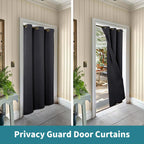 Bgment Dark Grey Door Curtain 80 Inch Length For Doorway, Bedroom Closet Curtain, Privacy Thermal Insulated Blackout Grommet Room Divider For Room Separation, 1 Panel, 42 Inch Wide