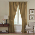 Elrene Home Fashions Versailles Faux-Silk Room-Darkening Curtain Panel, Blackout Curtain with Rod Pocket, 52 Inches by 95 Inches