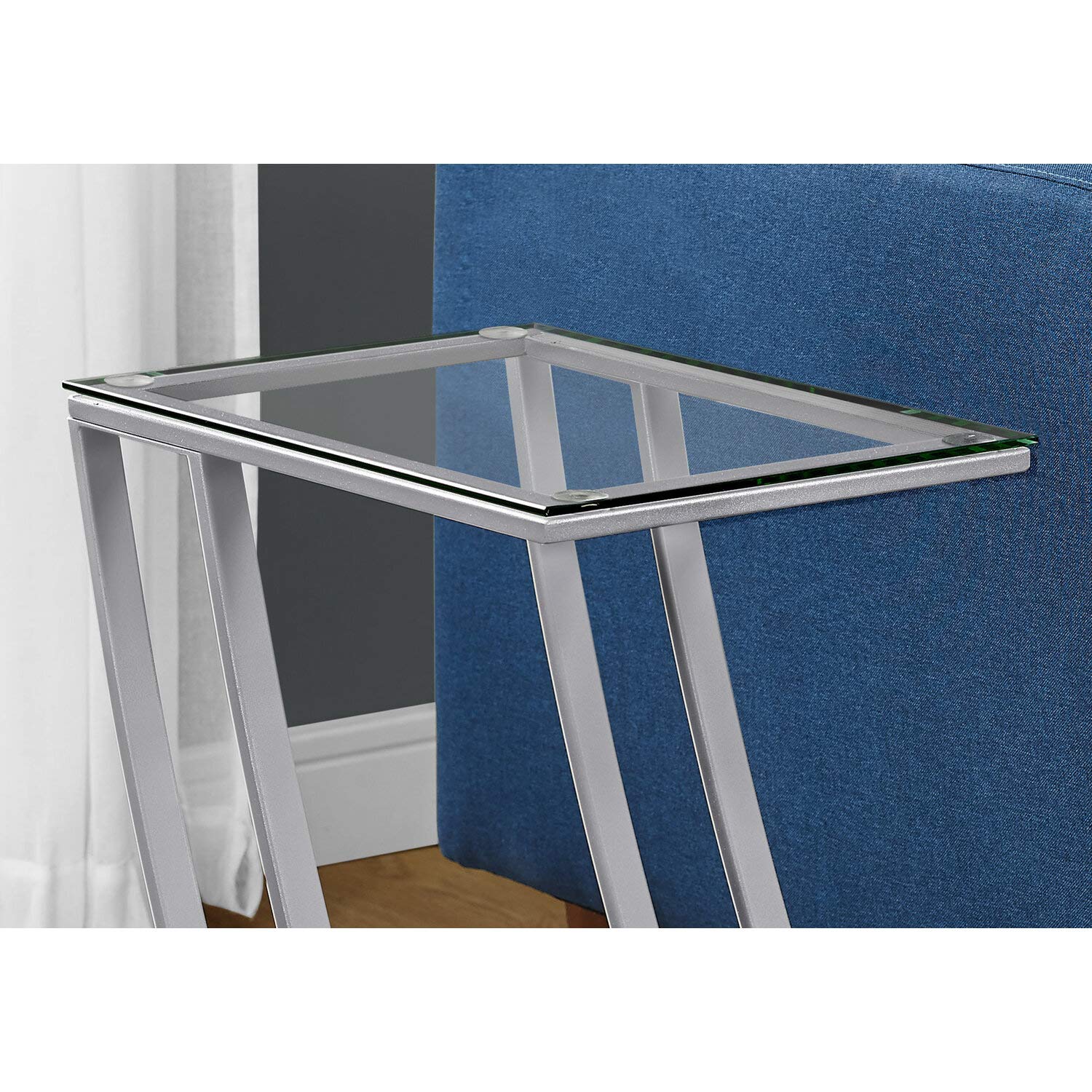 Monarch Specialties ACCENT TABLE, One Size, SILVER