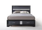 Acme Naima Queen Bed with Storage in Black