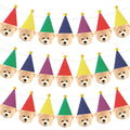 Tegeme 3 Pcs Custom Birthday Hats Face Banner Personalized DIY Picture Photo Face Cut out Decor Custom Party Banner Colorful Par