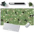 Green Desk Mat Xl Cat Cute Plant Cool Desk Pad Keyboard Mat Kawaii Black Cat Flower Mouse Pad Green Desk Mat Desk Decor With Sti