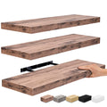 Sorbus Floating Shelves for Wall - 24 Inch Wall Shelves for Bedroom, Kitchen Decor, Bathroom Shelves - 3 MahoganyFloating Shelve