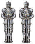 Beistle Knight Suit of Armor Photo Prop Backdrop, 6 Tall, Set of 2 - Medieval Themed Party Decoration, Cut Out Fantasy Decor