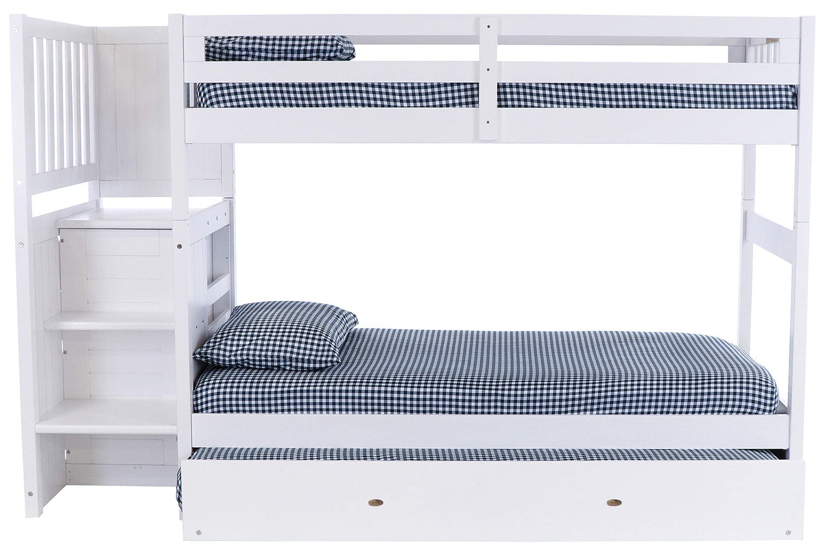 American Furniture Classics 0214-TT-TRUND Bunk, Twin, Casual White