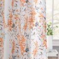 Kotile Room Darkening Curtains For Bedroom, Classic Vintage Branch Leaf Thermal Curtain Panels 63 Inch Length 2 Panels Set Light
