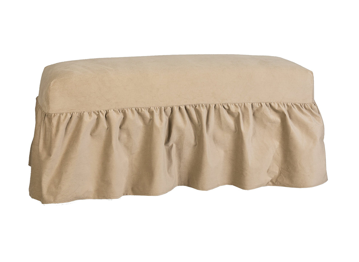 Leffler Home Slipcover Bench, Taupe