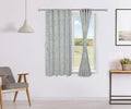 Amazon Brand  Solimo 100% Cotton Window Semi Sheer Curtains, 5 Feet (Set of 2),Leafy Steam, Eyelet, Leafy Steam, Multi, Floral