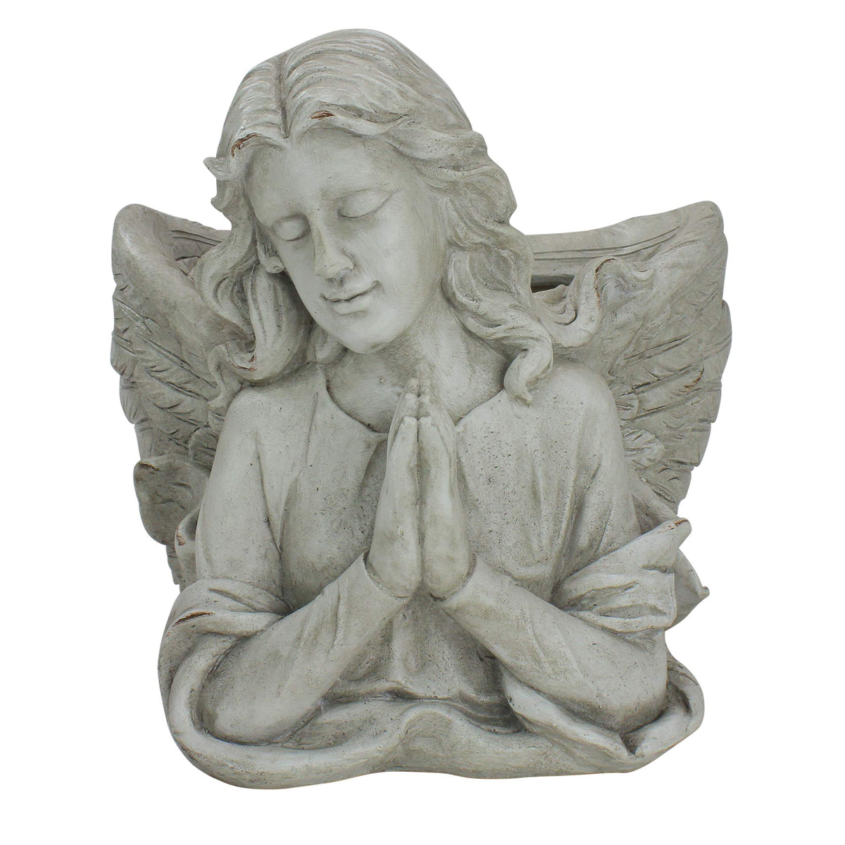 Northlight 11' Gray Praying Angel Bust Outdoor Garden Statue Planter