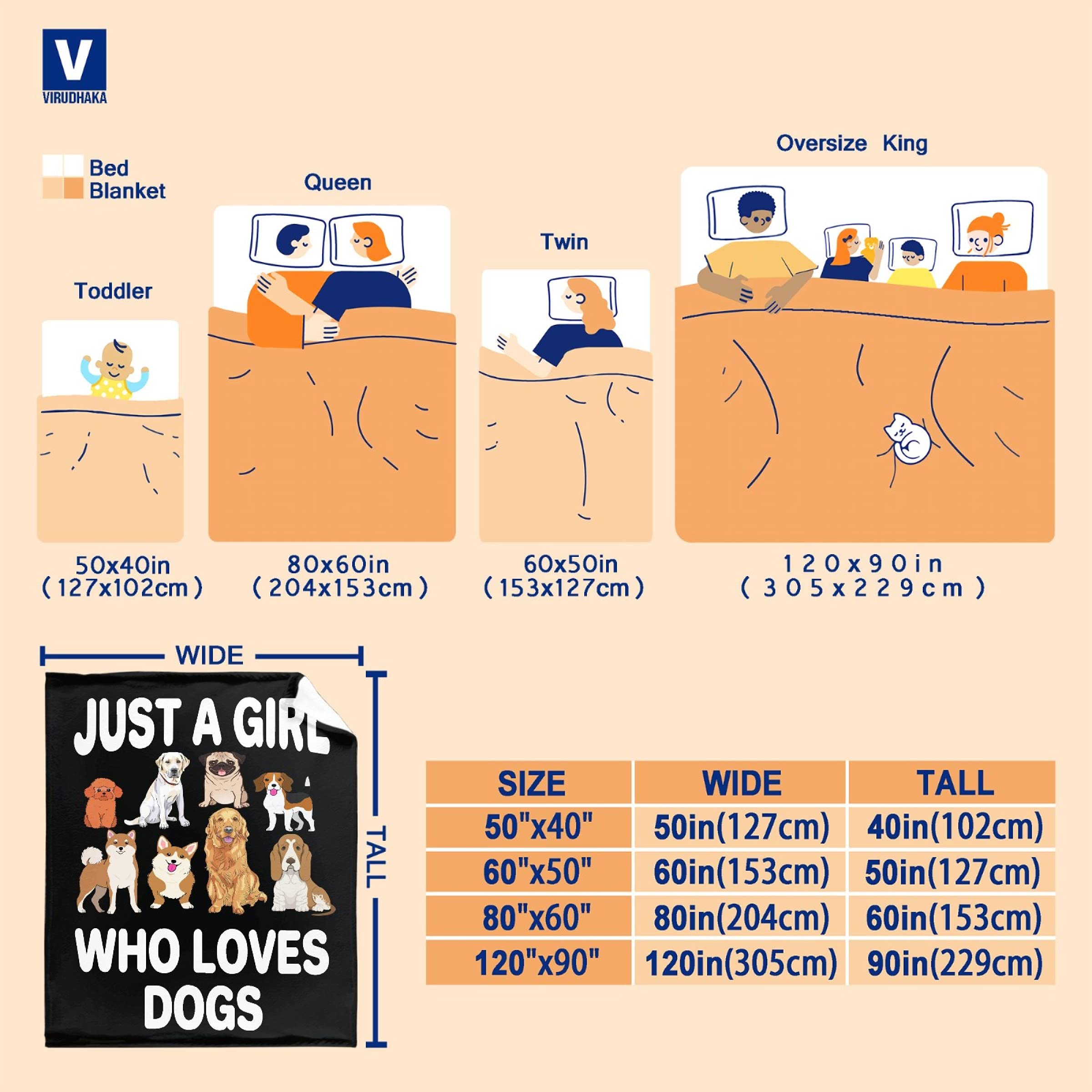 Dog Blanket Puppy Plush Gift For Girls Women Kids Dogs Animals Lover Throws Comfy Lightweight Cute Puppies Pet Sheet Soft Flanne