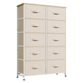 WLIVE Tall Dressers for Bedroom with 10 Drawers, Chest of Drawers, Fabric Dresser for Closet, Hallway, Living Room, Entryway, Cr