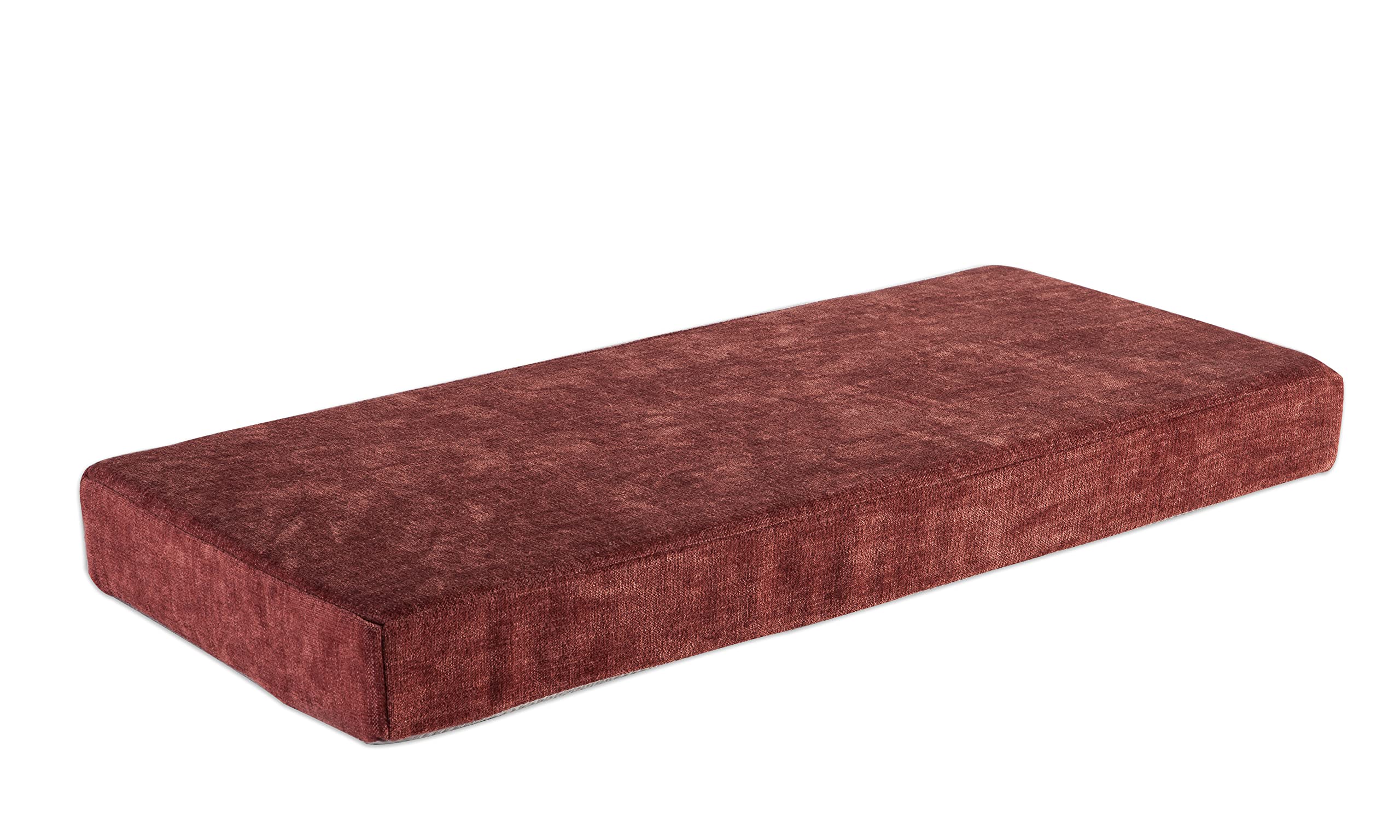 Loveboat Bench Cushion 40X18 Inch Soft Non-Slip Furniture Cushions For Bench Couch Swing Setee With Ties, Brick Red