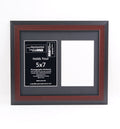 Creative Letter Art 2 Opening Mahogany Picture Frame with Glass to hold 5 by 7 inch Photographs including 10x12-inch Black Mat C