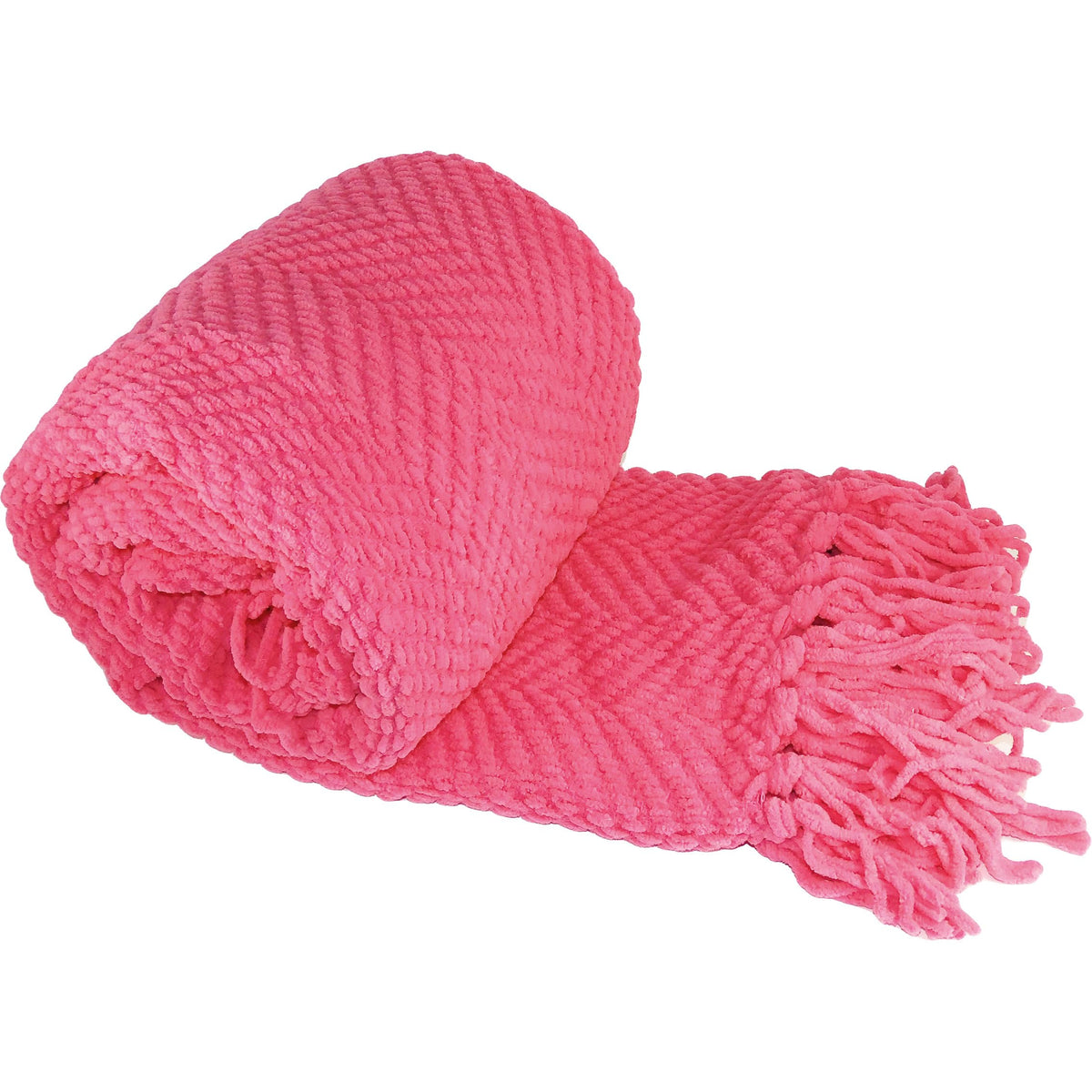 Home Soft Things Pink Throw Blanket Knitted Tweed Throw 60' X 80', Camellia Rose, Super Soft Cozy Warm Comfortable Breathable