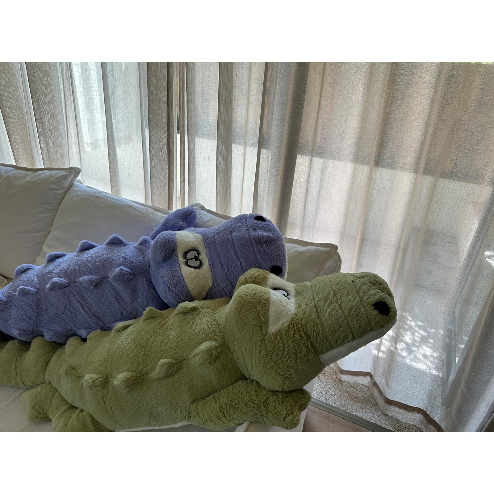 Hofun4U Alligator Plush Pillow, 38 Inch Alligator Stuffed Animal, Home Decoration Christmas Valentines Birthday Gift For Boys Gi