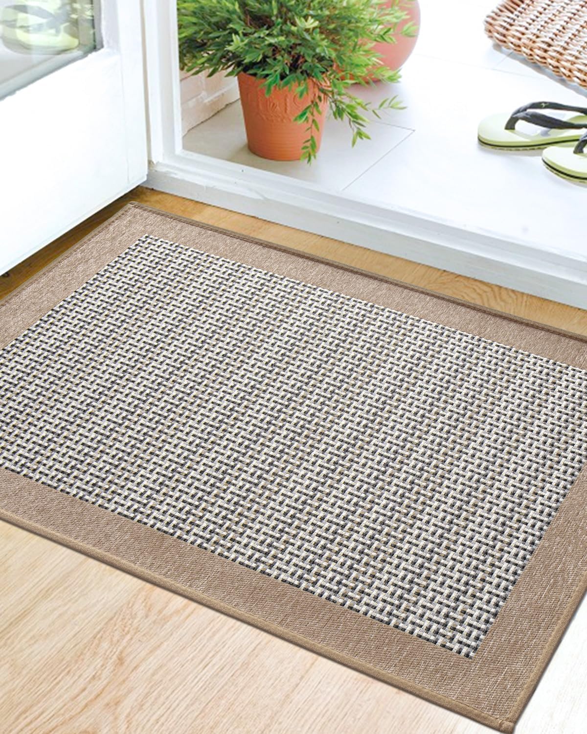 Lumi Door Mat Indoor Entrance, Rubber Backing Doormat, Non Slip Absorbent Low-Profile Rugs For Entryway, Entryway Mat Indoor, Ca