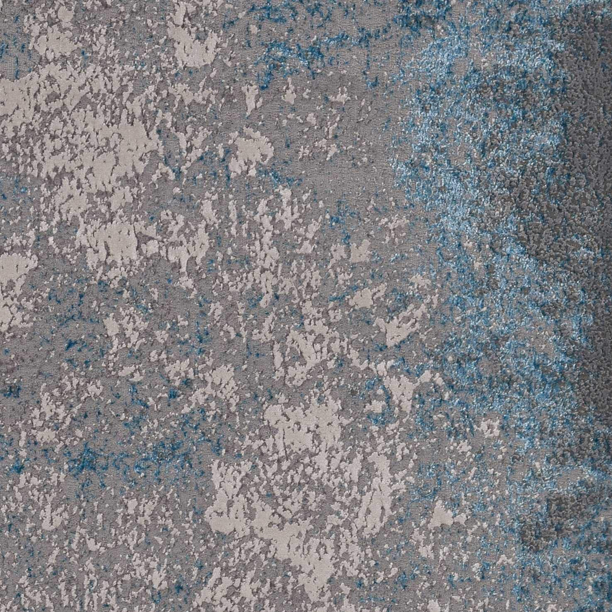 HomeRoots 10'X13' Silver Blue Machine Woven Abstract Smudge Indoor Area Rug