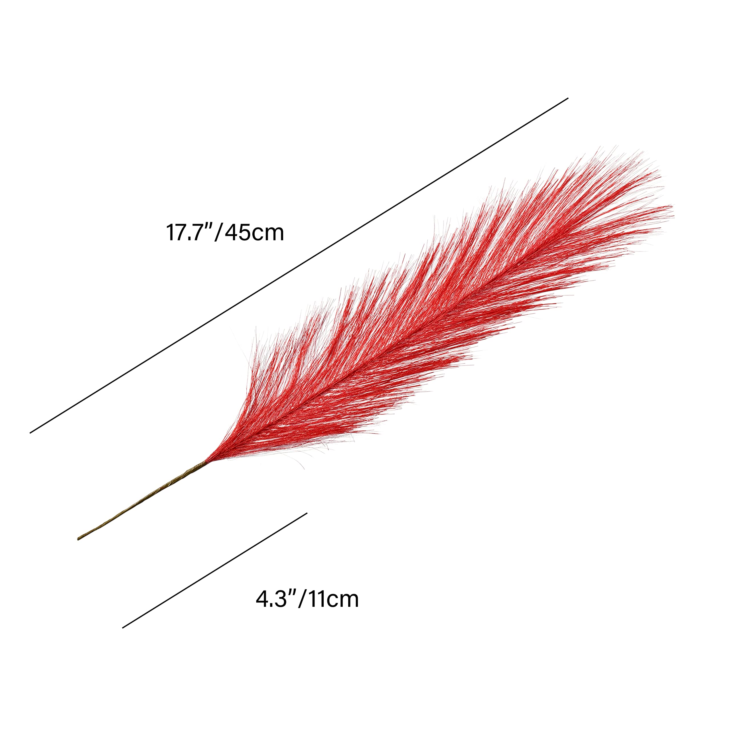 Mandy'S 20Pcs Red Silk Pampas Grass Artificial Fake Flowers 18'' For Mother'S Day Easter Home Kitchen Wedding Decorations Weddin