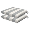 Honeycomb Outdoor Universal Seat Cushion Set, 18' X 17.5', Cabana Stripe Stone Grey Outdoor Chair Cushions