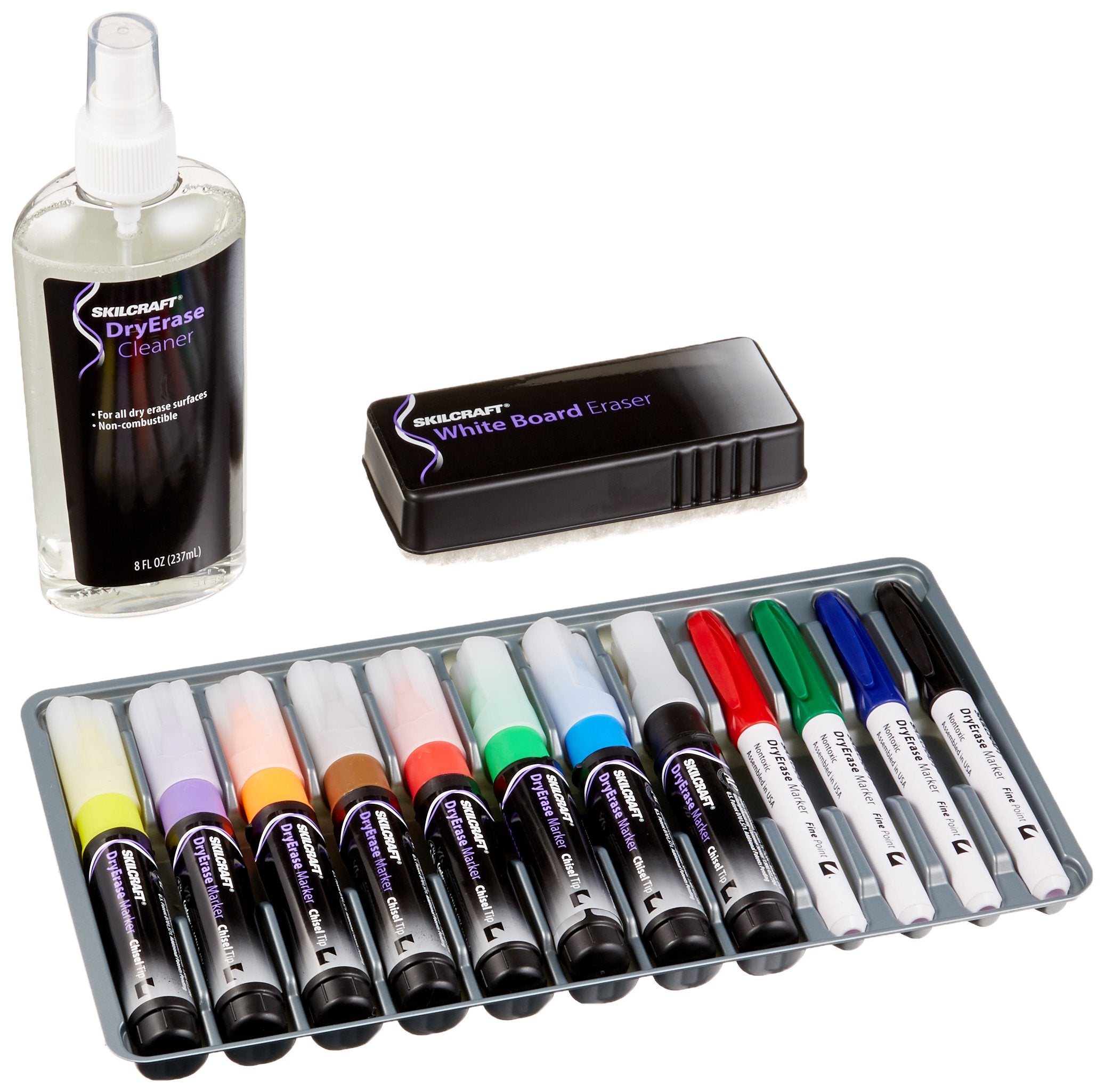 Skilcraft Dry-Erase 12-Color Marker System (Nsn3656126)