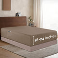 Elegant Comfort 1500 Premium Hotel Quality 18-24 Inches Deep - Extra Deep Pocket Single Fitted Sheet For High Mattress, Luxury And Softest, Smart Pocket - Wrinkle Free, California King, Taupe