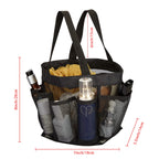 Haoguagua Mesh Shower Caddy Tote Bag 8 Pockets, Hanging Portable Toiletry Bag For Men And Women, College Dorm Essentials Quick D