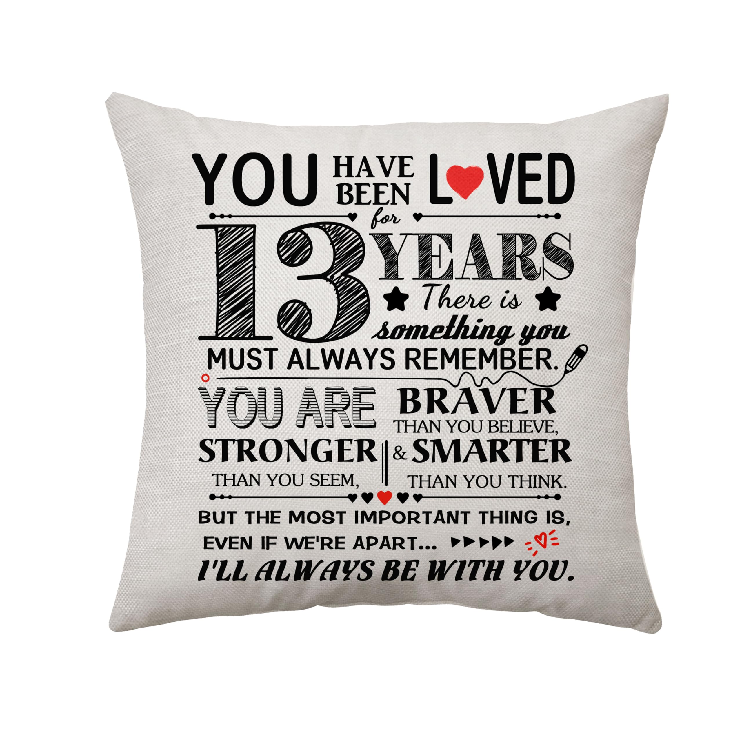 13 Years Old Girls Gifts Decoration Throw Pillow Cover Birthday Gift For 13 Years Old Boys Birthday Party Decoration 13Th Birthd