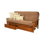 Kodiak Furniture Monterey Futon With Fabric Mattress In Barbados/Mocha Brown
