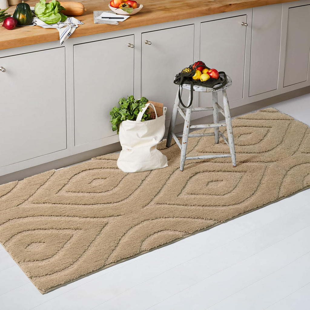 Dexde Bathroom Rugs Runner 24X47 Long Bathroom Rug Non Slip Soft Washable Large Bath Mats For Bathroom Bedroom Hallway Kitchen F