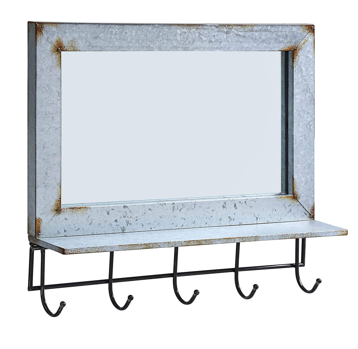 4D Concepts Abbey Mirror, Rustic Galvanized/Black