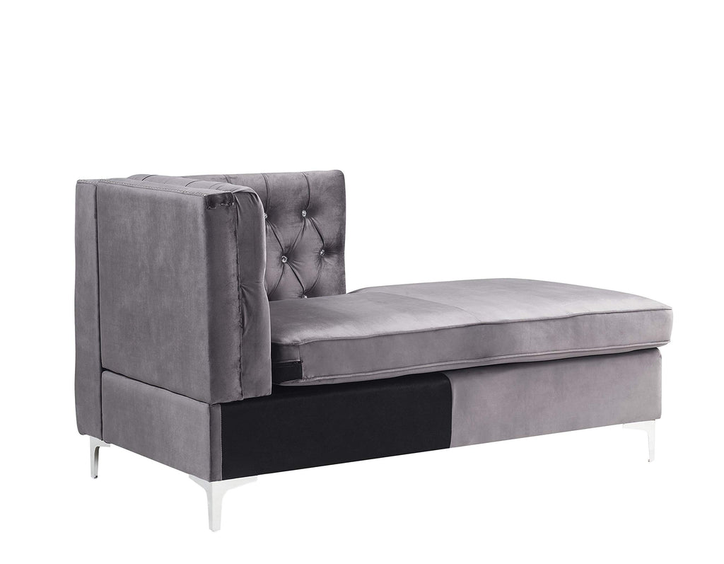 Acme Furniture Jaszira Modular - Chaise in Gray Velvet