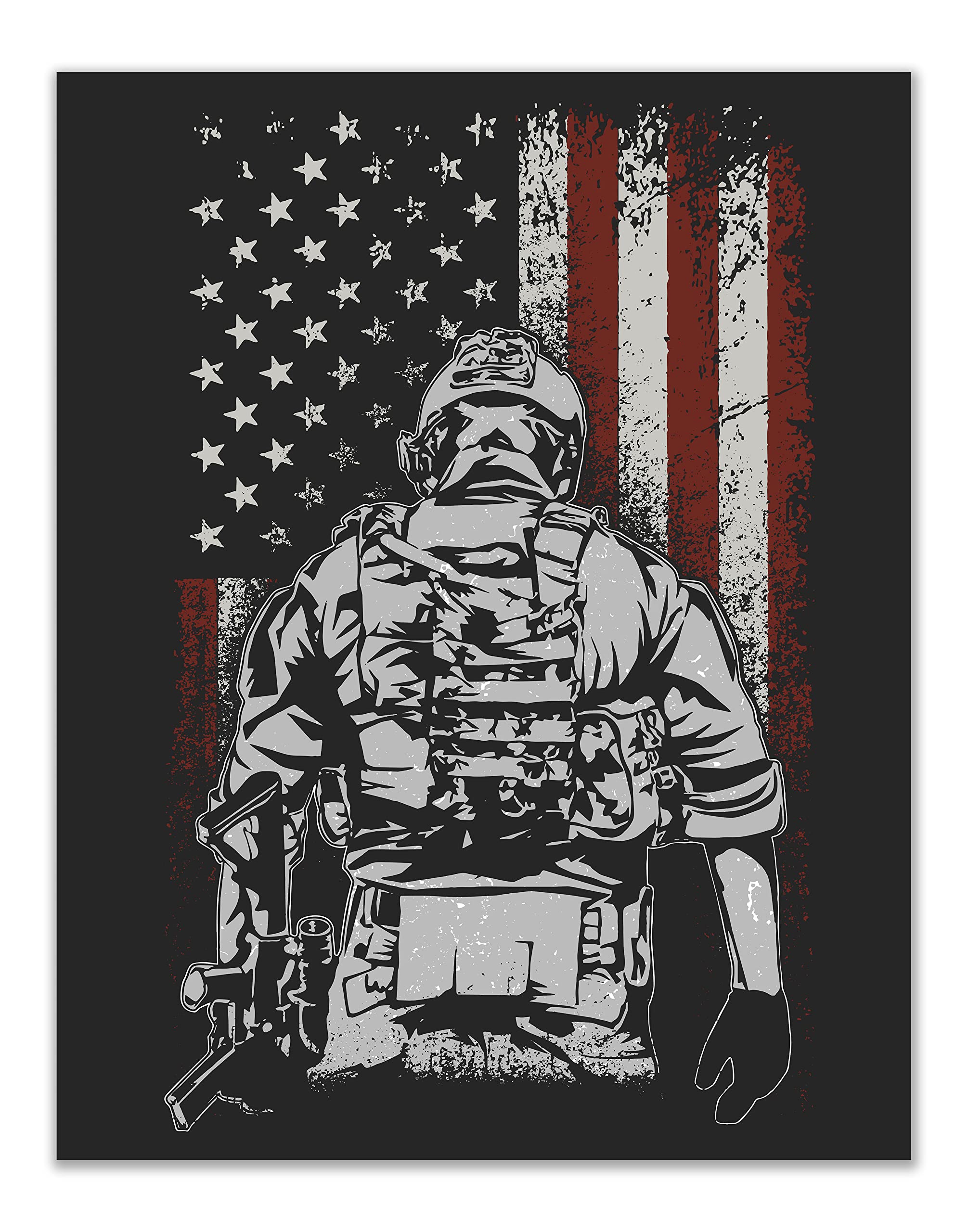 Summit Designs Military USA Wall Art Decor Prints - Single (11x14) Unframed Poster Photo - Navy Army Marine Seals Air Force - So