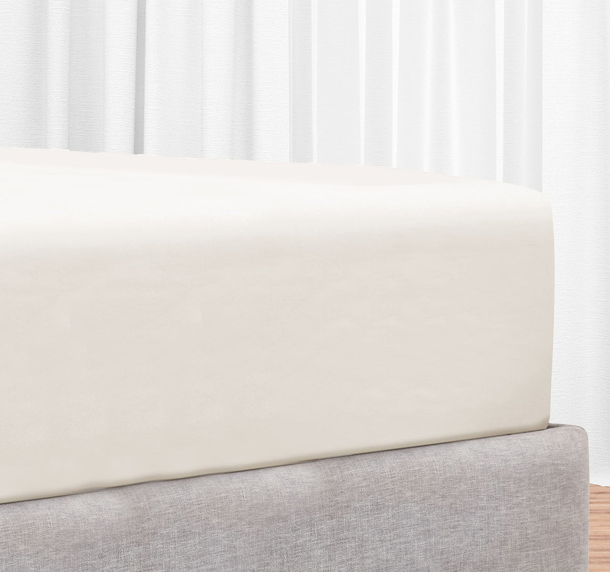 Deep Pocket Cal King Fitted Sheet Soft, 100% Cotton, 400 Sateen, No Pop-Off Elastic, Deep Pocket, Durable Egyptian Quality Fitte