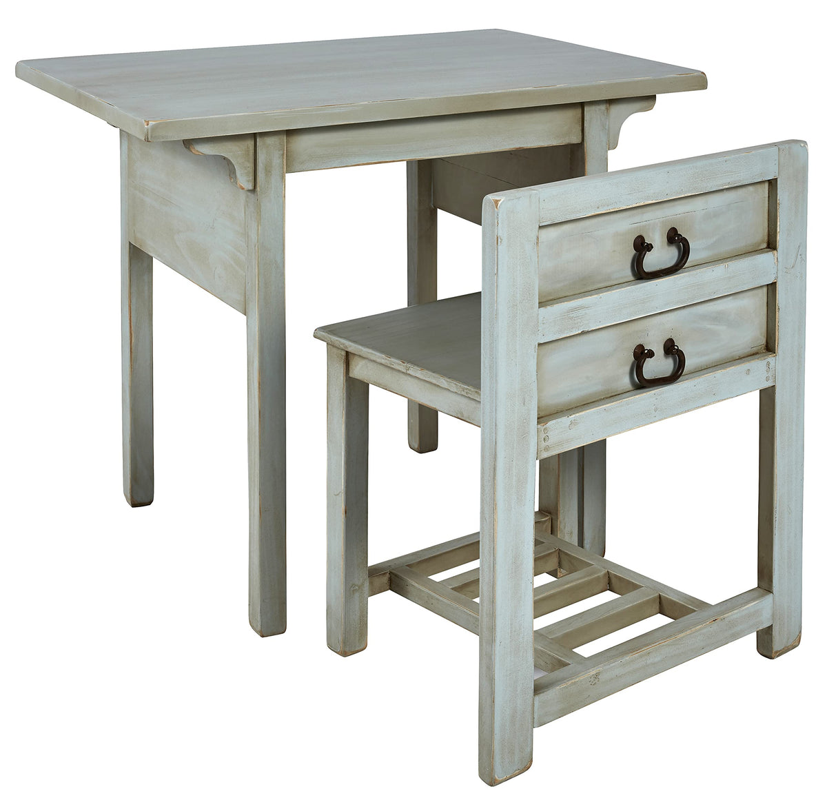 Progressive Furniture Remi Desk With Chair, Light Seafoam