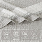 Andency California King Quilt Set - Linen Grey Lightweight Soft Quilt Cal King - Summer Bedspread California King Size - Bedding Coverlet For All Seasons (Includes 1 Quilt, 2 Pillow Shams)