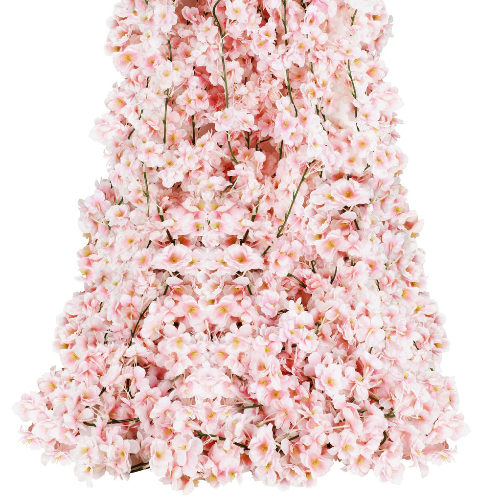 Sunm Boutique Cherry Blossom Garland 8-Pack 47.2 Ft Cherry Blossom Hanging Vine Silk Sakura Vines Garland for Wedding Party Deco