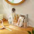 MORNITE Bathroom Counter Shelf Vanity Trays, Makeup Organizer Tray with 9 Compartments, Trays Holders for Medicine Bathroom Cabi