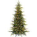 Yaheetech 7.5ft Pre-lit Aspen Fir Artificial Christmas Tree with 550 Incandescent Warm Lights Full Prelighted Xmas Tree w/1128 B