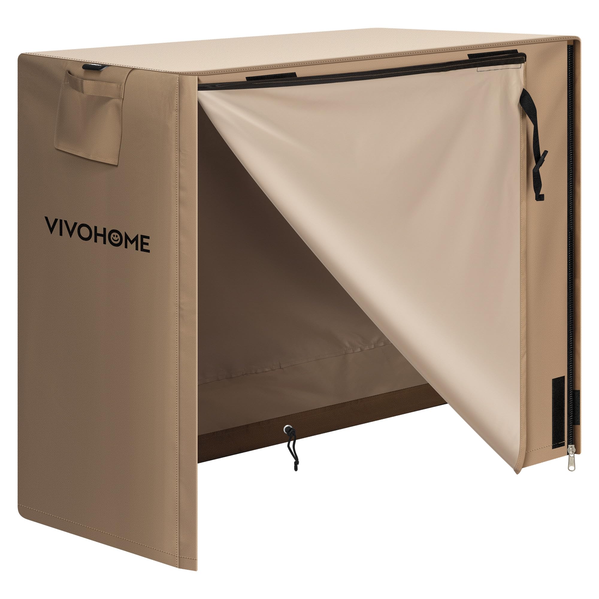 Vivohome 4Ft Firewood Log Rack Cover, Heavy Duty 600D Oxford, Double Layer Outdoor Weather Resistant Fire Wood Storage Holder Co