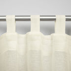 Exclusive Home Miami Semi-Sheer Indoor/Outdoor Hook-And-Loop Tab Top Curtain Panel Pair, 54''X96'', Ivory