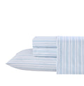 Laura Ashley Home - King Sheets, Soft Sateen Cotton Bedding Set - Sleek, Smooth, & Breathable Home Decor, Fern Blue