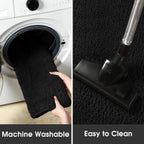 Homeideas Door Mats Indoor, 17'X29' Super Absorbent Non Slip Rugs For Entryway, Front Back Welcome Doormat Dirt Trapper (Black