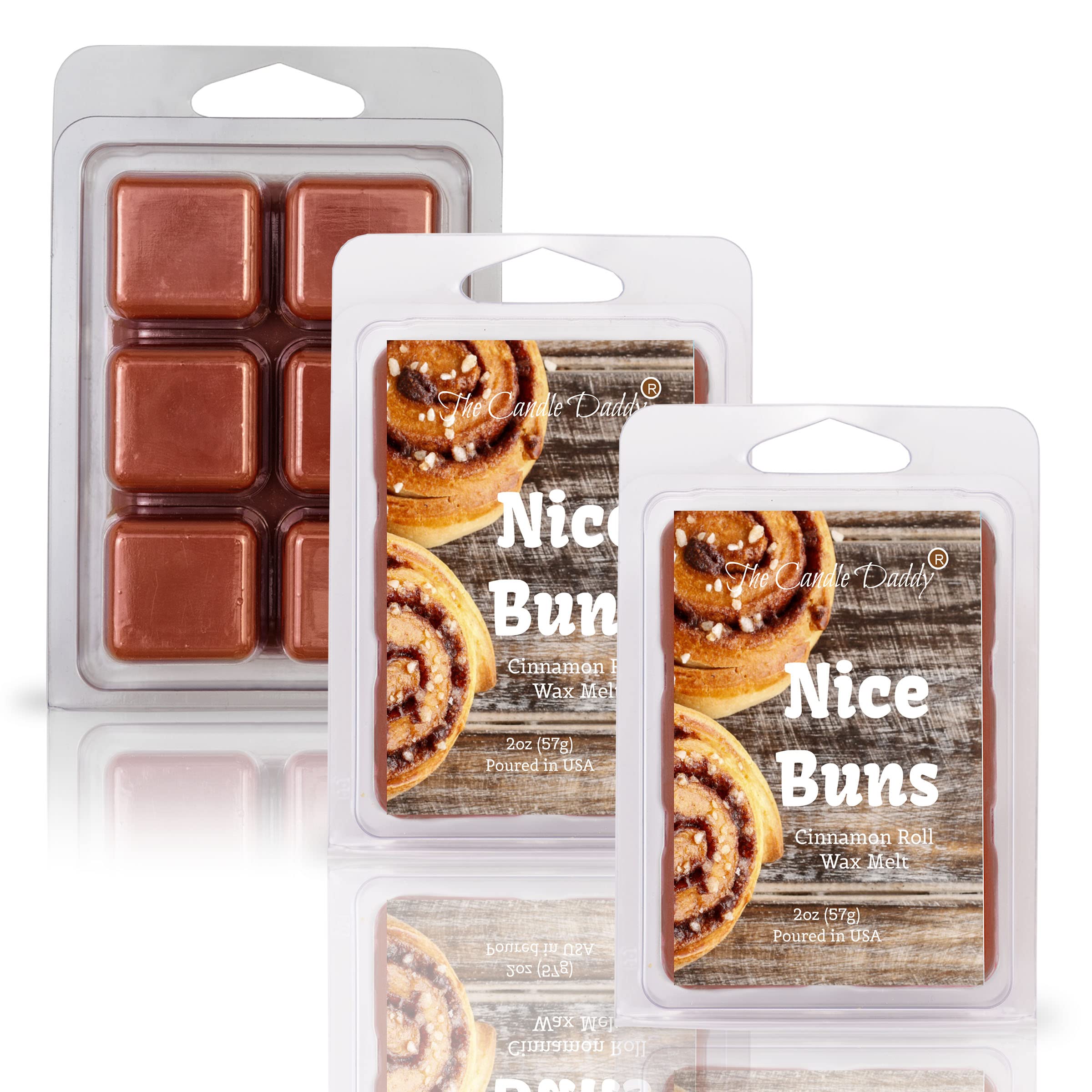 Nice Buns - Sticky Cinnamon Bun Scented Wax Melt - Funny 1 Pack - 2 Ounces - 6 Cubes